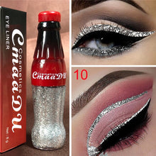 Load image into Gallery viewer, Glitter Liquid Eyeshadow & Liner Combination Long Lasting Shimmer Metallic Shiny Waterproof Sparkling Eye Liner Eye Makeup Tool