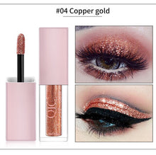 Load image into Gallery viewer, Professional new bright eyeliner ladies cosmetics shiny pearlescent multicolor diamond eye shadow liquid eyeliner eye makeup