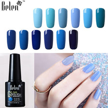 Load image into Gallery viewer, Belen 10ML Blue Color Nail Polish Long Lasting Enamel Semi Permanent Base Top Paint Gellak Hybrid Sale Varnish Lucky Lacquer