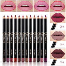 Load image into Gallery viewer, 12 Colors Matte Lip Liner Lipstick Pen Waterproof Long Lasting Pigments No Blooming Smooth Lipsticks Pencil Lips Contour Makeup