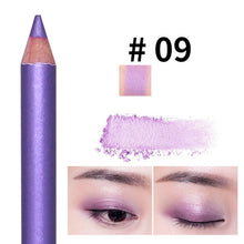 Load image into Gallery viewer, 10 Colors Double-headed Pearlescent Eye Shadow Pencil High-light Lying Silkworm Pen Brightening Waterproof Eye Liner Pencil