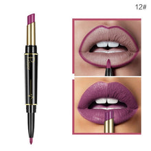 Load image into Gallery viewer, Pudaier Double Head Lipstick Lip Liner Pencils Makeup Waterproof Pigments Nude Color Nutritious With 3Pcs Guide Cards Gift TSLM2