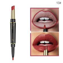 Load image into Gallery viewer, Pudaier Double Head Lipstick Lip Liner Pencils Makeup Waterproof Pigments Nude Color Nutritious With 3Pcs Guide Cards Gift TSLM2