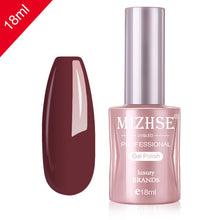 Load image into Gallery viewer, MIZHSE Nail Gel Varnish 18ML Soak Off UV LED Nail Gel Pure Color Paint Gel Enamal For Manicure Fashion Nail Art Design