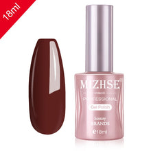 Load image into Gallery viewer, MIZHSE Nail Gel Varnish 18ML Soak Off UV LED Nail Gel Pure Color Paint Gel Enamal For Manicure Fashion Nail Art Design