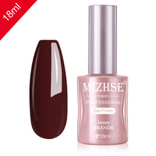 Load image into Gallery viewer, MIZHSE Nail Gel Varnish 18ML Soak Off UV LED Nail Gel Pure Color Paint Gel Enamal For Manicure Fashion Nail Art Design