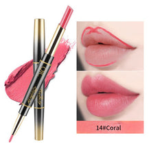 Load image into Gallery viewer, 2 in 1 Lip LinerLong-lasting Lipstick Matte Lip Pencil Waterproof Moisturizing Lipsticks Makeup Contour Cosmetics TSLM2