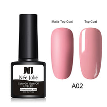 Load image into Gallery viewer, NEE JOLIE 8ml Matte Color UV Gel Nail Polish Red Semi Permanent Soak Off UV Gel Varnish DIY Nail Art Paint Gel Top Coat