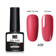 Load image into Gallery viewer, NEE JOLIE 8ml Matte Color UV Gel Nail Polish Red Semi Permanent Soak Off UV Gel Varnish DIY Nail Art Paint Gel Top Coat