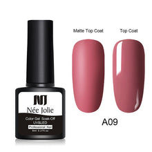 Load image into Gallery viewer, NEE JOLIE 8ml Matte Color UV Gel Nail Polish Red Semi Permanent Soak Off UV Gel Varnish DIY Nail Art Paint Gel Top Coat