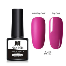 Load image into Gallery viewer, NEE JOLIE 8ml Matte Color UV Gel Nail Polish Red Semi Permanent Soak Off UV Gel Varnish DIY Nail Art Paint Gel Top Coat