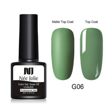 Load image into Gallery viewer, NEE JOLIE 8ml Matte Color UV Gel Nail Polish Red Semi Permanent Soak Off UV Gel Varnish DIY Nail Art Paint Gel Top Coat