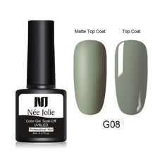 Load image into Gallery viewer, NEE JOLIE 8ml Matte Color UV Gel Nail Polish Red Semi Permanent Soak Off UV Gel Varnish DIY Nail Art Paint Gel Top Coat