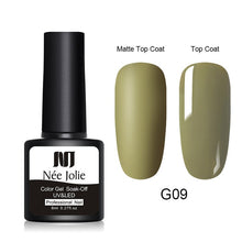 Load image into Gallery viewer, NEE JOLIE 8ml Matte Color UV Gel Nail Polish Red Semi Permanent Soak Off UV Gel Varnish DIY Nail Art Paint Gel Top Coat