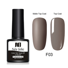 Load image into Gallery viewer, NEE JOLIE 8ml Matte Color UV Gel Nail Polish Red Semi Permanent Soak Off UV Gel Varnish DIY Nail Art Paint Gel Top Coat