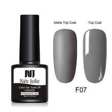 Load image into Gallery viewer, NEE JOLIE 8ml Matte Color UV Gel Nail Polish Red Semi Permanent Soak Off UV Gel Varnish DIY Nail Art Paint Gel Top Coat