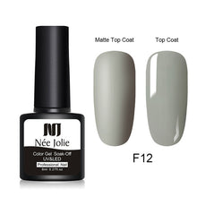 Load image into Gallery viewer, NEE JOLIE 8ml Matte Color UV Gel Nail Polish Red Semi Permanent Soak Off UV Gel Varnish DIY Nail Art Paint Gel Top Coat