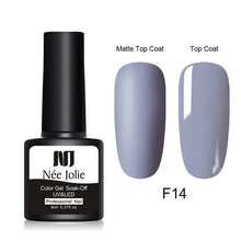 Load image into Gallery viewer, NEE JOLIE 8ml Matte Color UV Gel Nail Polish Red Semi Permanent Soak Off UV Gel Varnish DIY Nail Art Paint Gel Top Coat