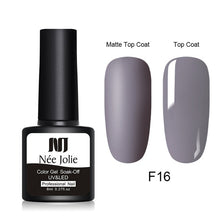Load image into Gallery viewer, NEE JOLIE 8ml Matte Color UV Gel Nail Polish Red Semi Permanent Soak Off UV Gel Varnish DIY Nail Art Paint Gel Top Coat