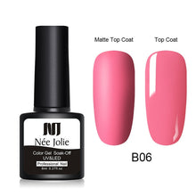 Load image into Gallery viewer, NEE JOLIE 8ml Matte Color UV Gel Nail Polish Red Semi Permanent Soak Off UV Gel Varnish DIY Nail Art Paint Gel Top Coat