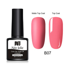Load image into Gallery viewer, NEE JOLIE 8ml Matte Color UV Gel Nail Polish Red Semi Permanent Soak Off UV Gel Varnish DIY Nail Art Paint Gel Top Coat
