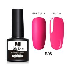 Load image into Gallery viewer, NEE JOLIE 8ml Matte Color UV Gel Nail Polish Red Semi Permanent Soak Off UV Gel Varnish DIY Nail Art Paint Gel Top Coat