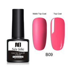 Load image into Gallery viewer, NEE JOLIE 8ml Matte Color UV Gel Nail Polish Red Semi Permanent Soak Off UV Gel Varnish DIY Nail Art Paint Gel Top Coat