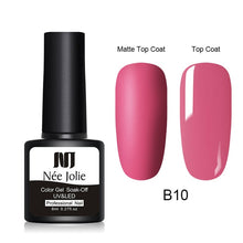 Load image into Gallery viewer, NEE JOLIE 8ml Matte Color UV Gel Nail Polish Red Semi Permanent Soak Off UV Gel Varnish DIY Nail Art Paint Gel Top Coat