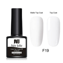 Load image into Gallery viewer, NEE JOLIE 8ml Matte Color UV Gel Nail Polish Red Semi Permanent Soak Off UV Gel Varnish DIY Nail Art Paint Gel Top Coat