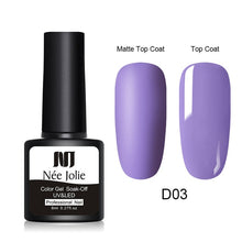 Load image into Gallery viewer, NEE JOLIE 8ml Matte Color UV Gel Nail Polish Red Semi Permanent Soak Off UV Gel Varnish DIY Nail Art Paint Gel Top Coat