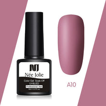 Load image into Gallery viewer, NEE JOLIE 8ml Matte Color UV Gel Nail Polish Red Semi Permanent Soak Off UV Gel Varnish DIY Nail Art Paint Gel Top Coat