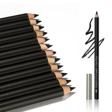 Load image into Gallery viewer, 12pcs/lot Eyeliner Black Waterproof Long-lasting Portable Eye Liner Pencil Smooth Easy Makeup Pen High Quality