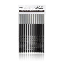 Load image into Gallery viewer, 12pcs/lot Eyeliner Black Waterproof Long-lasting Portable Eye Liner Pencil Smooth Easy Makeup Pen High Quality