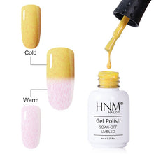 Load image into Gallery viewer, HNM 8ML Fax Fur Effect Gel Nail Polish Thermal Color Change DIY Paint Nail Art Vernis Gellak Enamel Semi Permanent Lucky Lacquer