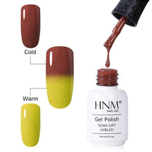 Load image into Gallery viewer, HNM 8ML Fax Fur Effect Gel Nail Polish Thermal Color Change DIY Paint Nail Art Vernis Gellak Enamel Semi Permanent Lucky Lacquer