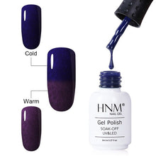 Load image into Gallery viewer, HNM 8ML Fax Fur Effect Gel Nail Polish Thermal Color Change DIY Paint Nail Art Vernis Gellak Enamel Semi Permanent Lucky Lacquer