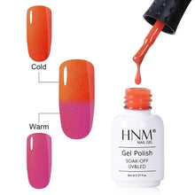 Load image into Gallery viewer, HNM 8ML Fax Fur Effect Gel Nail Polish Thermal Color Change DIY Paint Nail Art Vernis Gellak Enamel Semi Permanent Lucky Lacquer