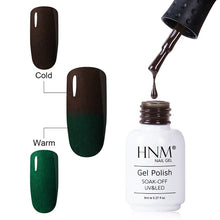 Load image into Gallery viewer, HNM 8ML Fax Fur Effect Gel Nail Polish Thermal Color Change DIY Paint Nail Art Vernis Gellak Enamel Semi Permanent Lucky Lacquer