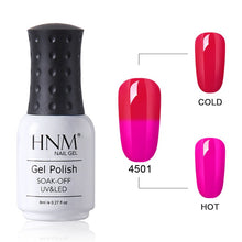 Load image into Gallery viewer, HNM 8ML Fax Fur Effect Gel Nail Polish Thermal Color Change DIY Paint Nail Art Vernis Gellak Enamel Semi Permanent Lucky Lacquer