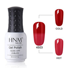 Load image into Gallery viewer, HNM 8ML Fax Fur Effect Gel Nail Polish Thermal Color Change DIY Paint Nail Art Vernis Gellak Enamel Semi Permanent Lucky Lacquer