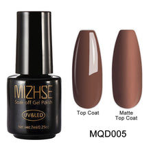 Load image into Gallery viewer, MIZHSE Matte Top Coat Primer Color Nail Gel Polish UV Gel Nail Art Varnish Hybrid Soak Off Gel Lacquer Paint for Nails Manicure