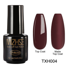 Load image into Gallery viewer, MIZHSE Matte Top Coat Primer Color Nail Gel Polish UV Gel Nail Art Varnish Hybrid Soak Off Gel Lacquer Paint for Nails Manicure