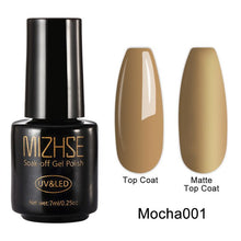Load image into Gallery viewer, MIZHSE Matte Top Coat Primer Color Nail Gel Polish UV Gel Nail Art Varnish Hybrid Soak Off Gel Lacquer Paint for Nails Manicure