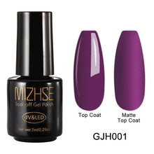 Load image into Gallery viewer, MIZHSE Matte Top Coat Primer Color Nail Gel Polish UV Gel Nail Art Varnish Hybrid Soak Off Gel Lacquer Paint for Nails Manicure