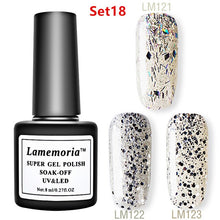 Load image into Gallery viewer, 144colors Gel Polish UV LED Nail Varnish for Nail Manicure Gel Lacquer Kits Semi Permanent Gel Paint Nail Art DIY Design Tools
