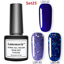 Load image into Gallery viewer, 144colors Gel Polish UV LED Nail Varnish for Nail Manicure Gel Lacquer Kits Semi Permanent Gel Paint Nail Art DIY Design Tools