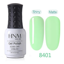 Load image into Gallery viewer, HNM Green Color Series Gel Nail Polish Need Matt Top Paint Enamel Primer Varnish Soak Off UV LED Lamp Set Semi Permanent Lacquer
