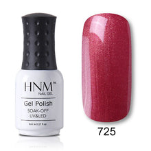Load image into Gallery viewer, HNM 8ml Blue Red Pink Green Yellow Color Gel Nail Polish UV LED Lamp Semi Permanent Varnish Hybird Base Top Primer Manicure