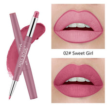 Load image into Gallery viewer, Matte Lipstick Lip Pencils Waterproof Matte Lipstick Lip Liner Pen Pigments Moisturizer Matte Lipliner Pencil Beauty Tools