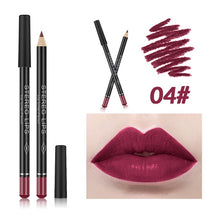 Load image into Gallery viewer, Matte Lipstick Lip Pencils Waterproof Matte Lipstick Lip Liner Pen Pigments Moisturizer Matte Lipliner Pencil Beauty Tools